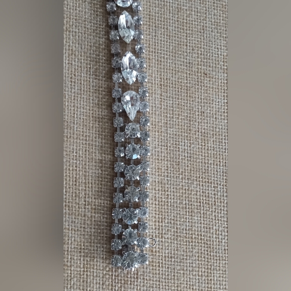 Eisenberg Ice Crystal Clear Rhinestones Signed Vintage Mid Century Bracelet - Picture 10 of 13